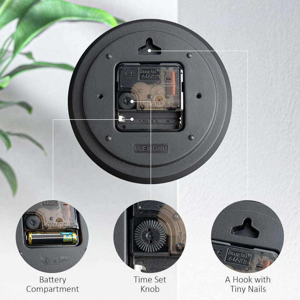 Battery Operated Wall Clock — 12" - View 3