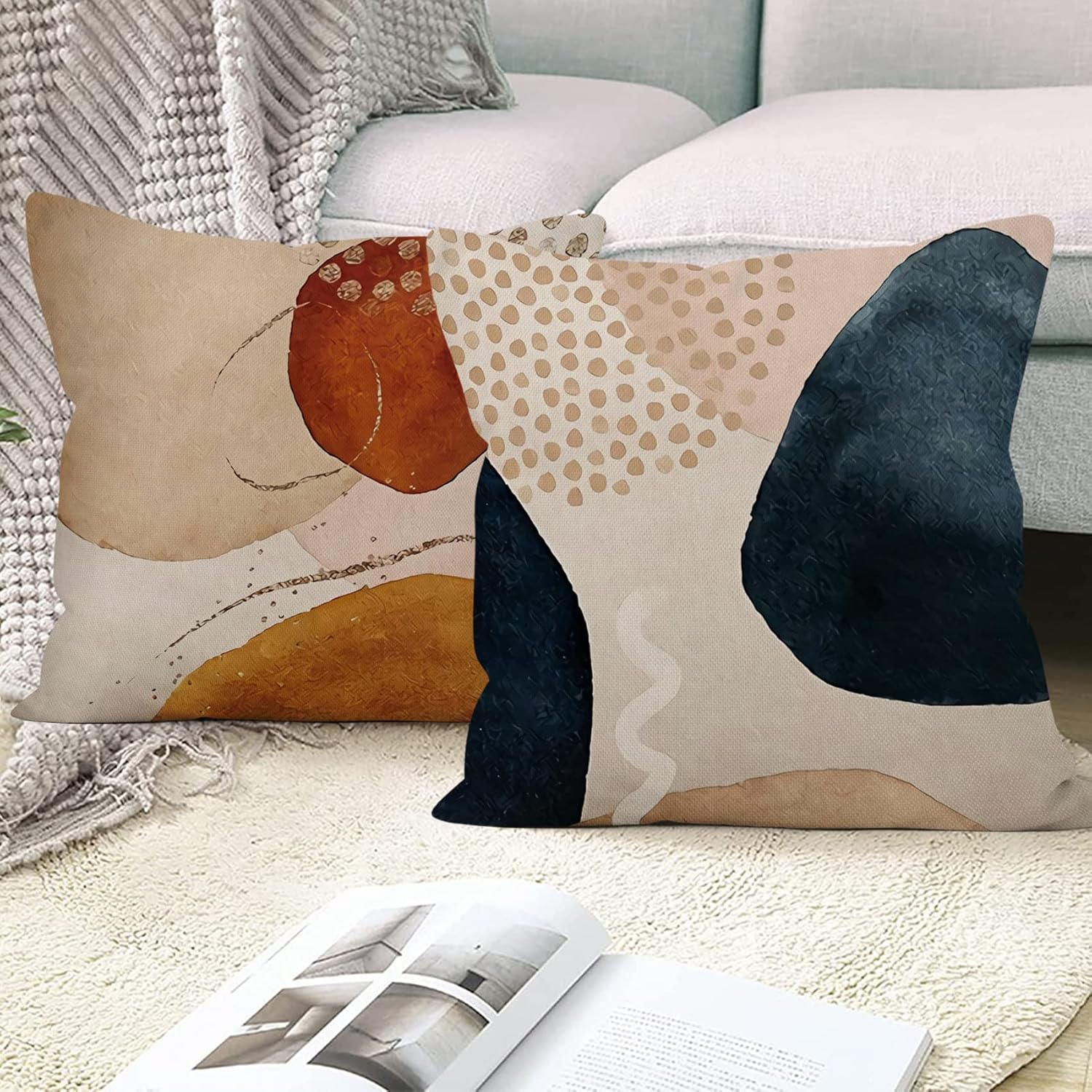 Boho Fabric Throw Pillow Cover — 16" - View 9