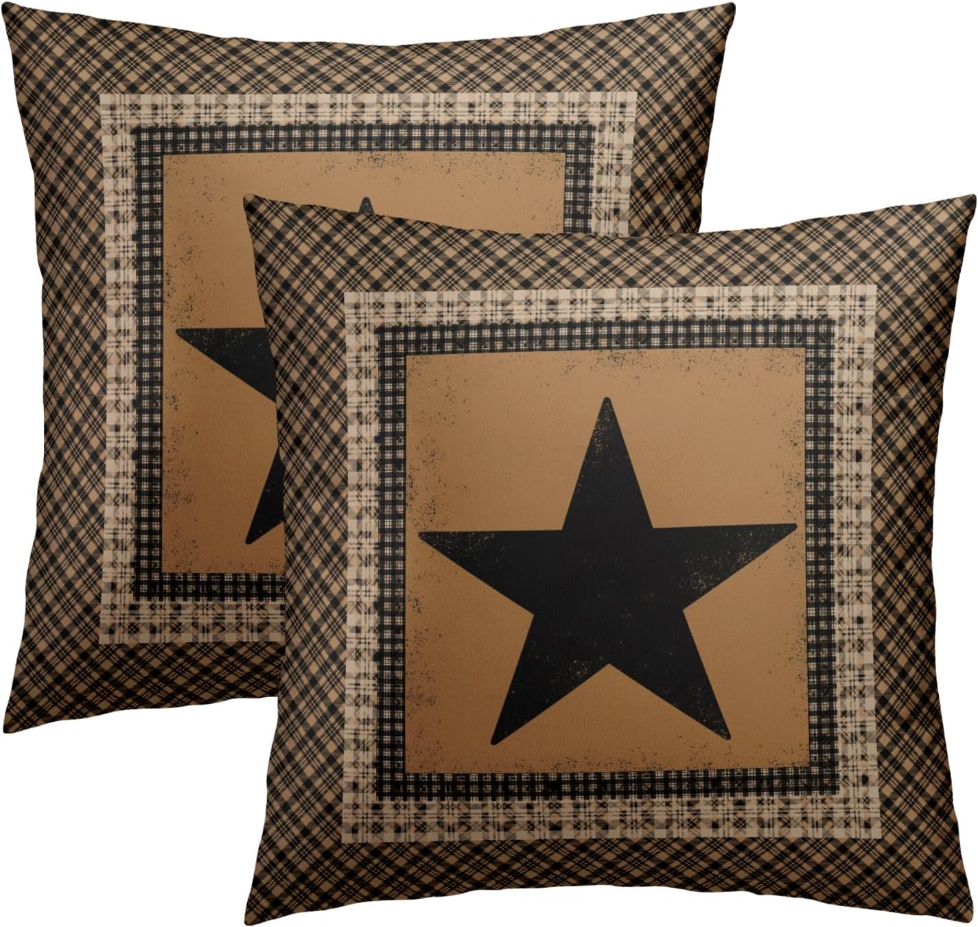 Boho Blue Throw Pillow Cover — 22" — 22" x 22" (Pack of 2)