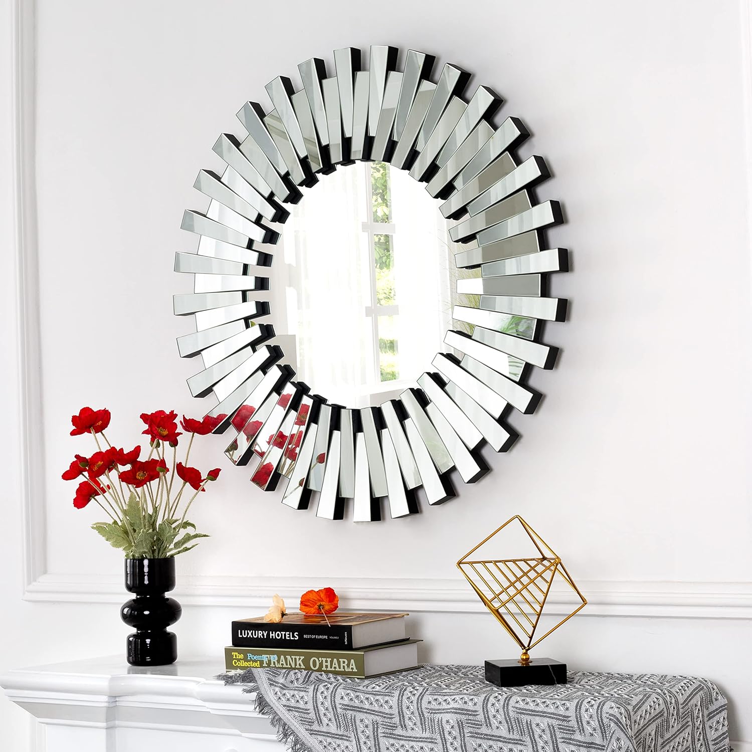 Round Modern Glass Wall Mirror — 31.5" - View 3