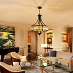 Antique Farmhouse Black Chandelier — 5-Light - View 3
