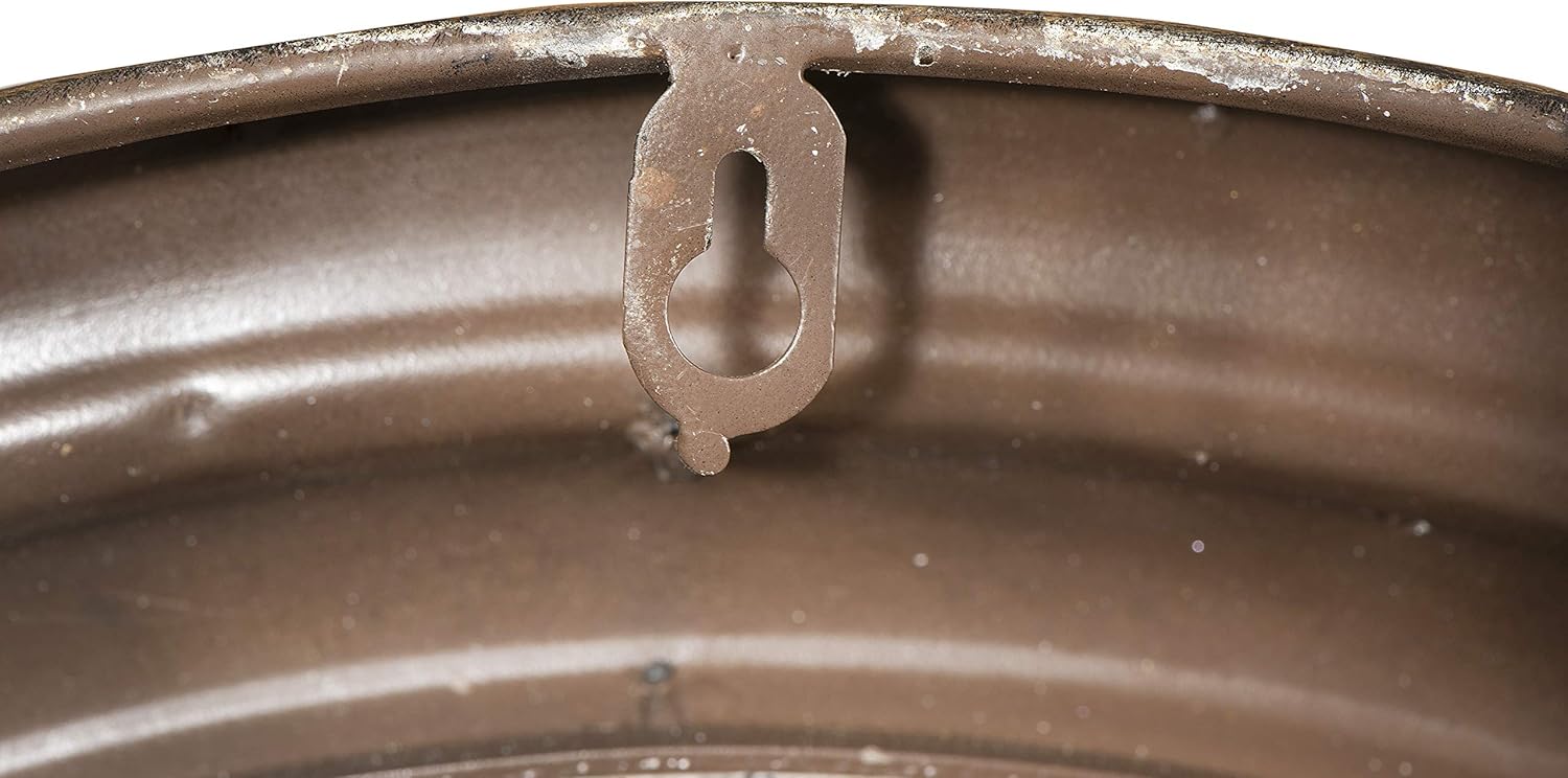 Round Luxe Brown Wall Mirror - View 5