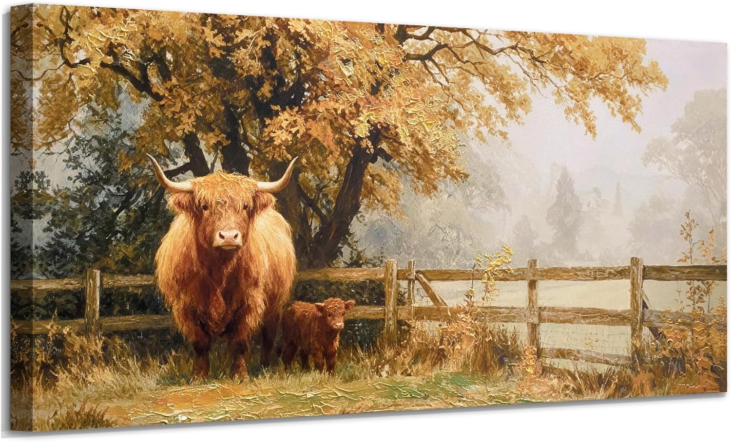 Framed Blue Canvas Wall Art — 48" — 40"L x 20"W