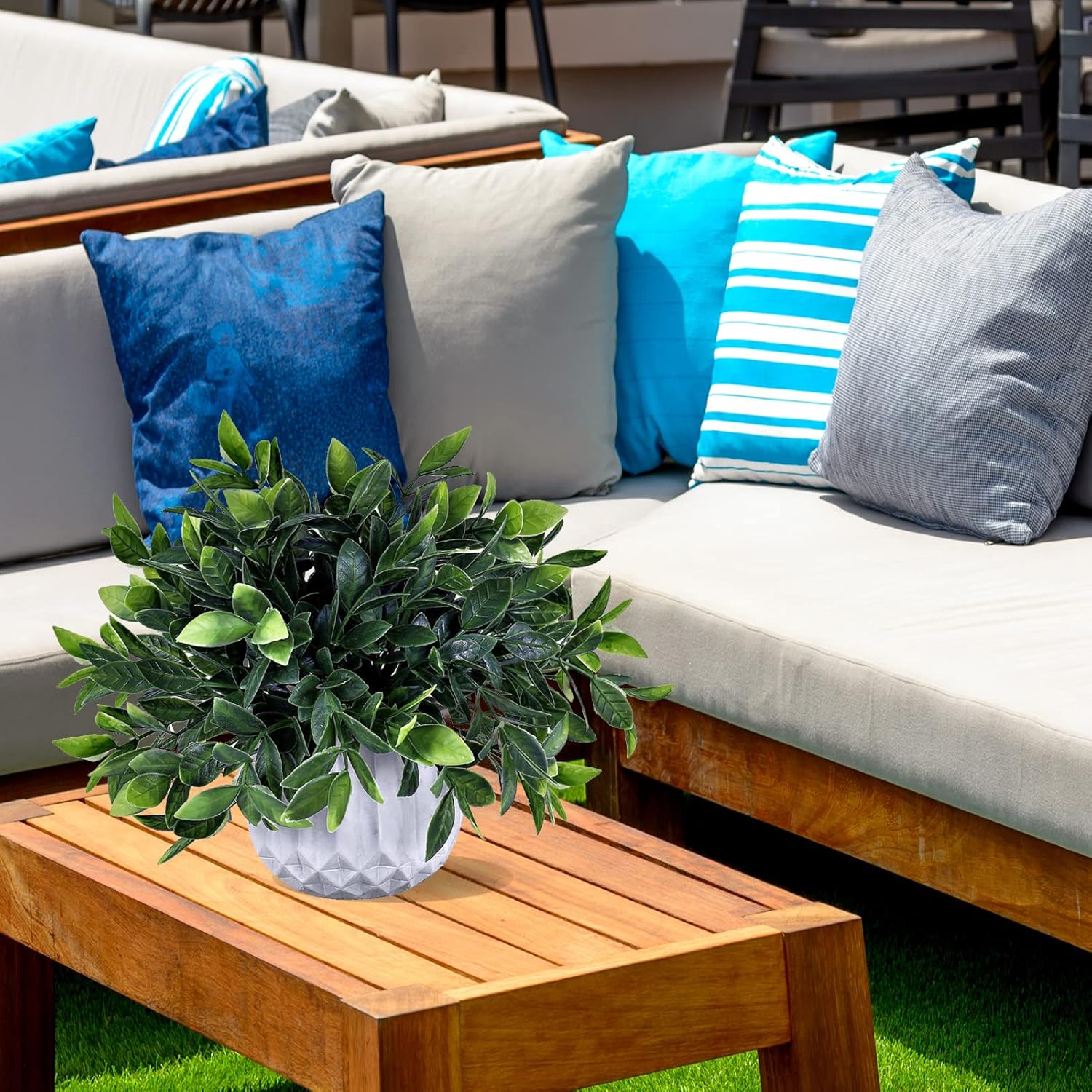 Modern Wood Artificial Plant - View 9