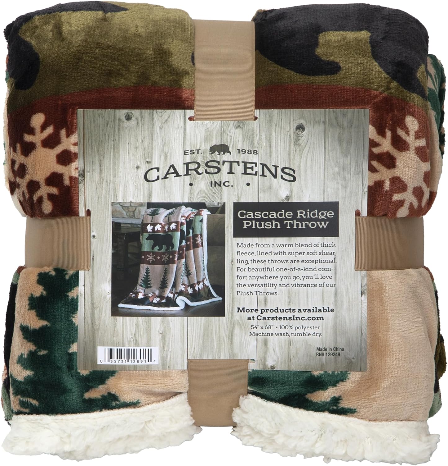 Black Throw Pillow — 54x68 — Cascade Ridge
