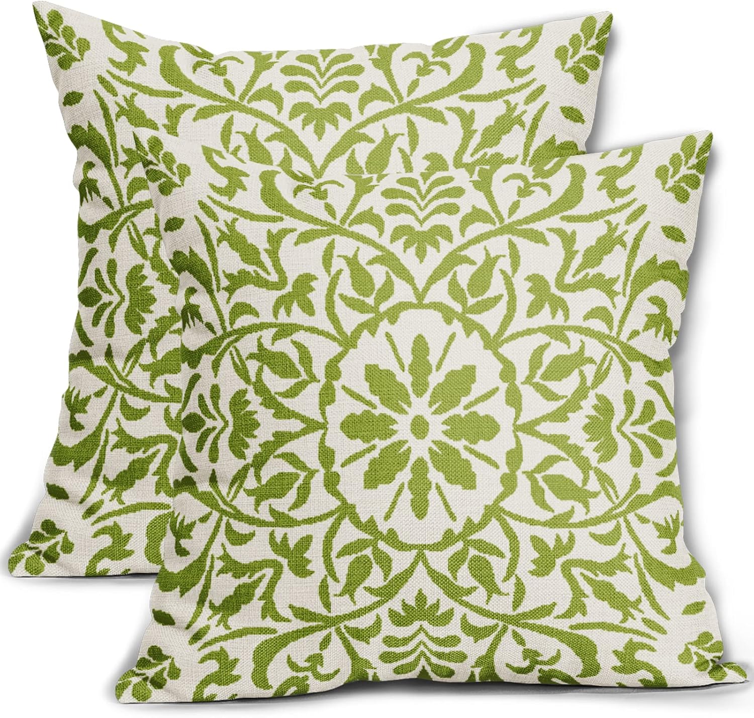 Linen Boho Black Pillow Cover — 18" — 16" x 16" (Pack of 2)
