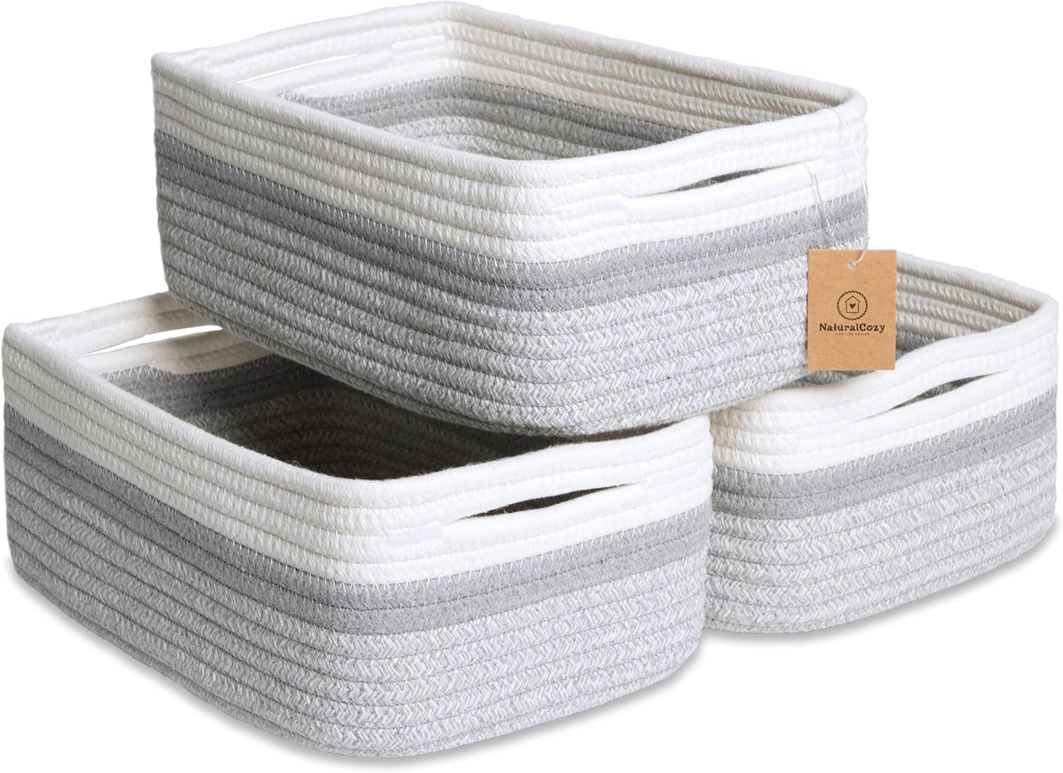 Boho Beige Vase — 13.5" — Off White & Gray & Mixed Gray