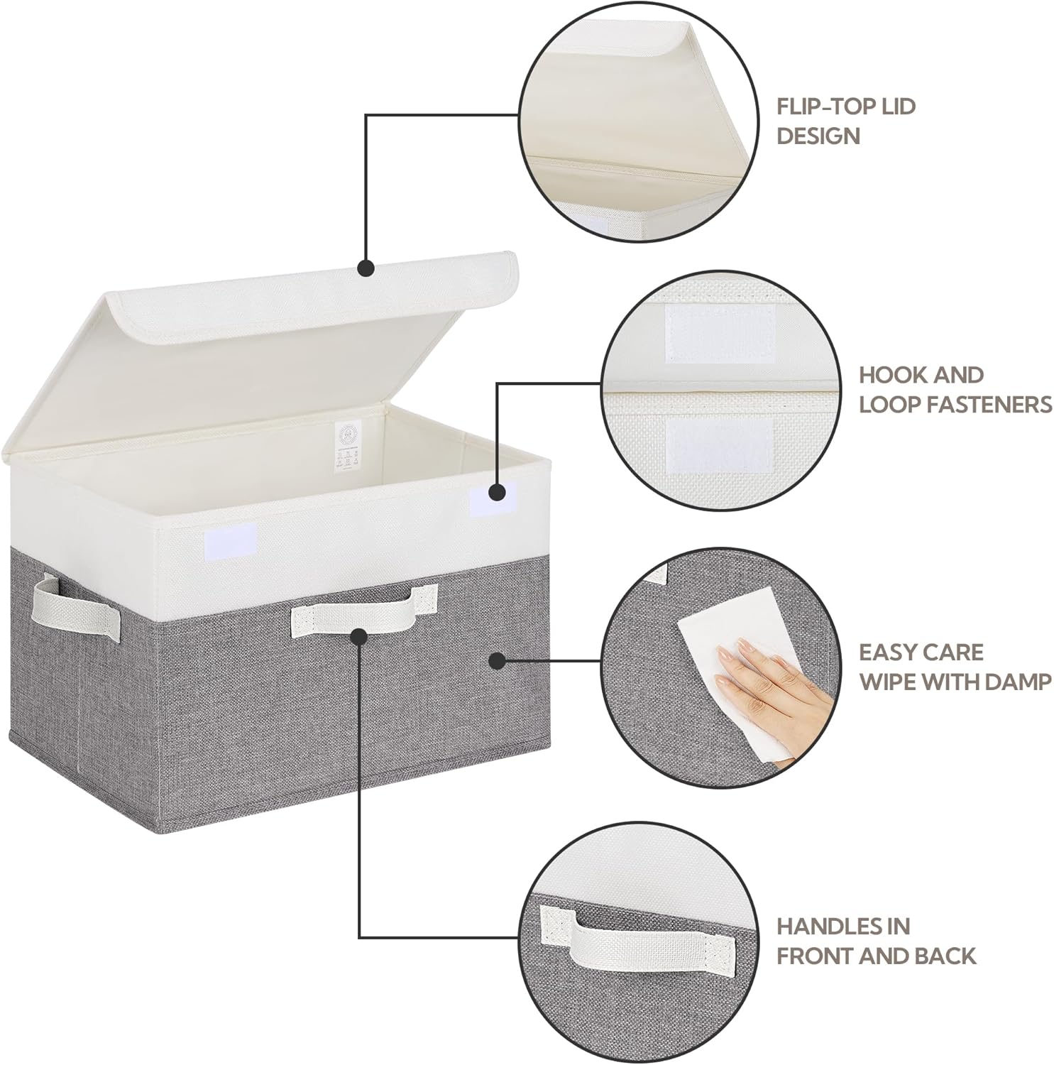 Beige Storage Bin - View 6