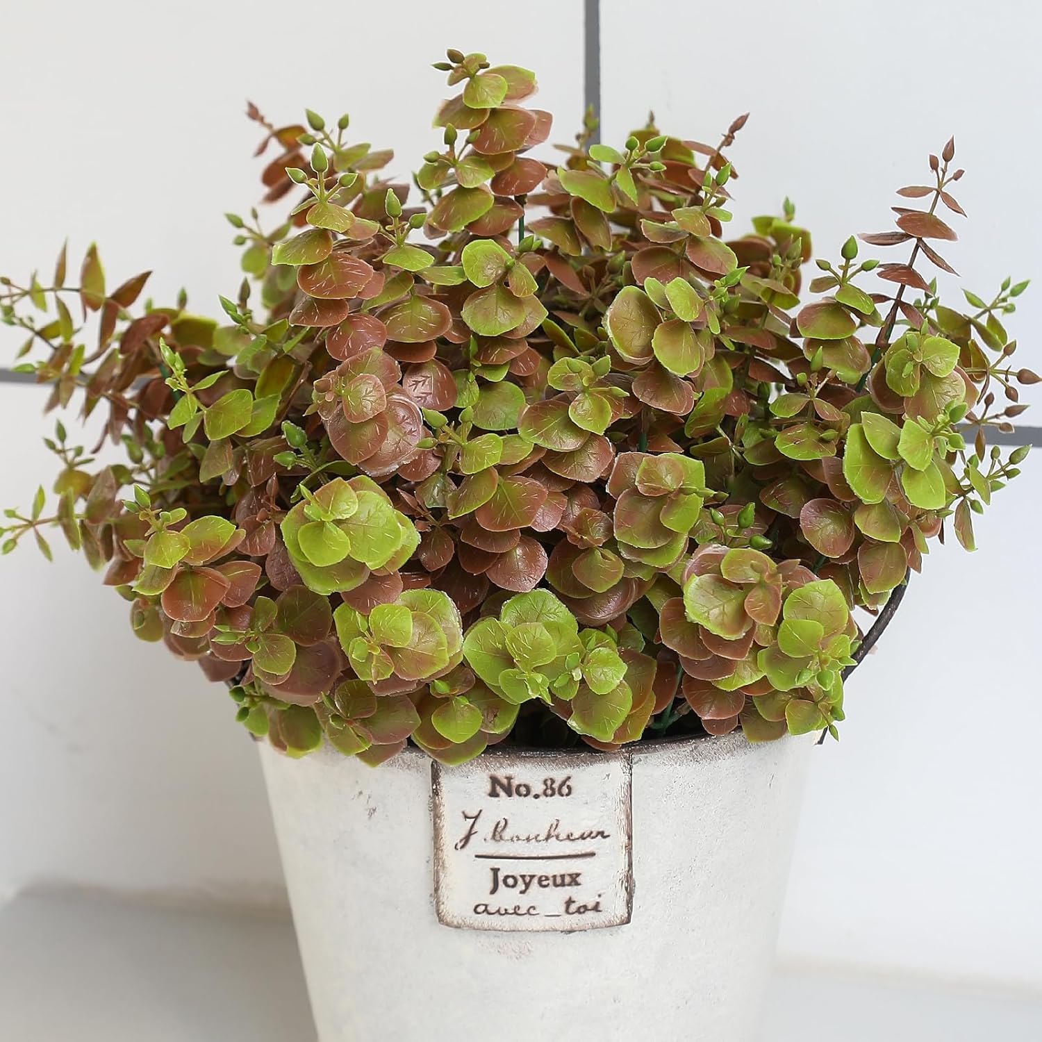 Green Faux Plant — Fall Leaves