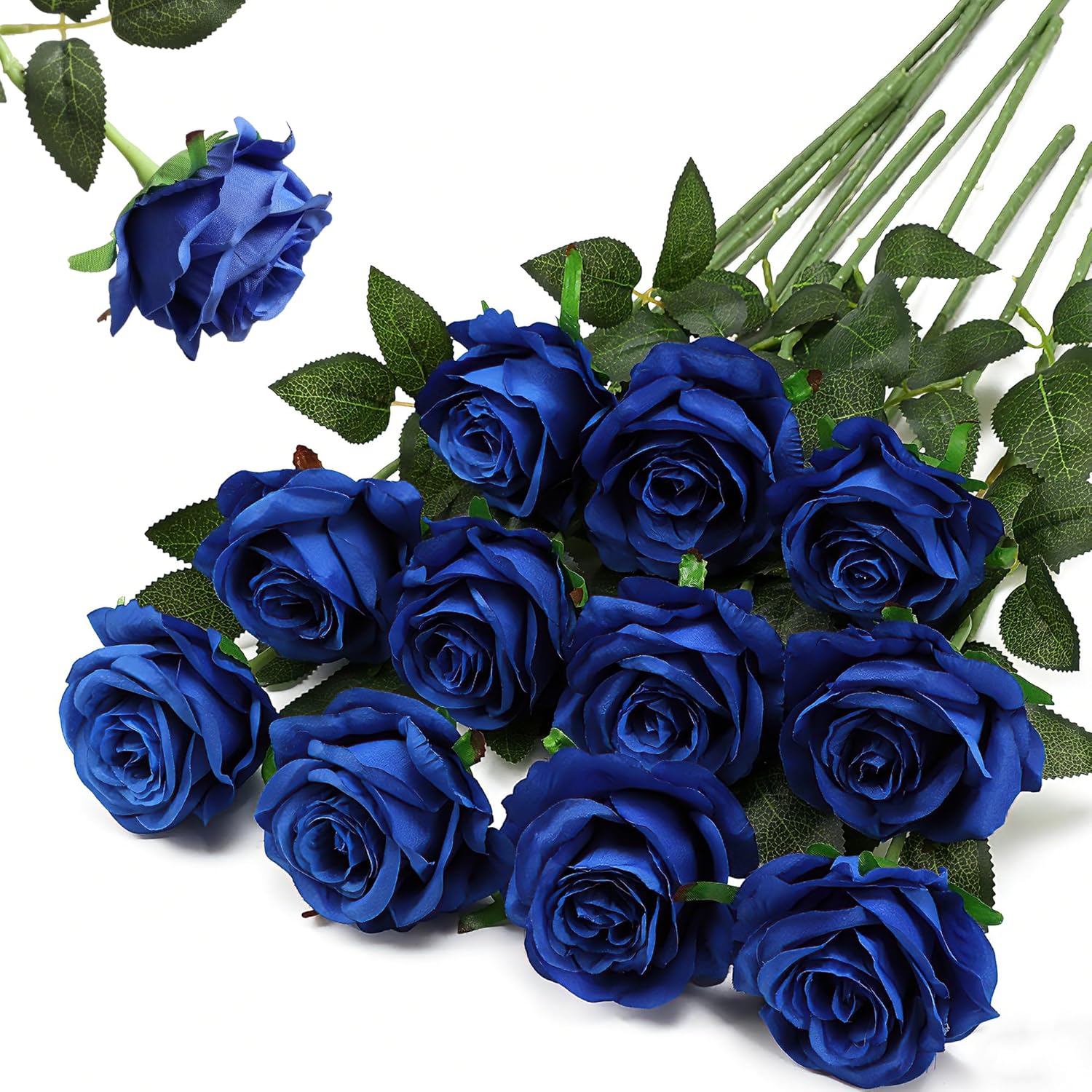 Black Artificial Flowers — Blue