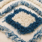 Tufted Boho Blue Throw Pillow Cover — 18" - View 4