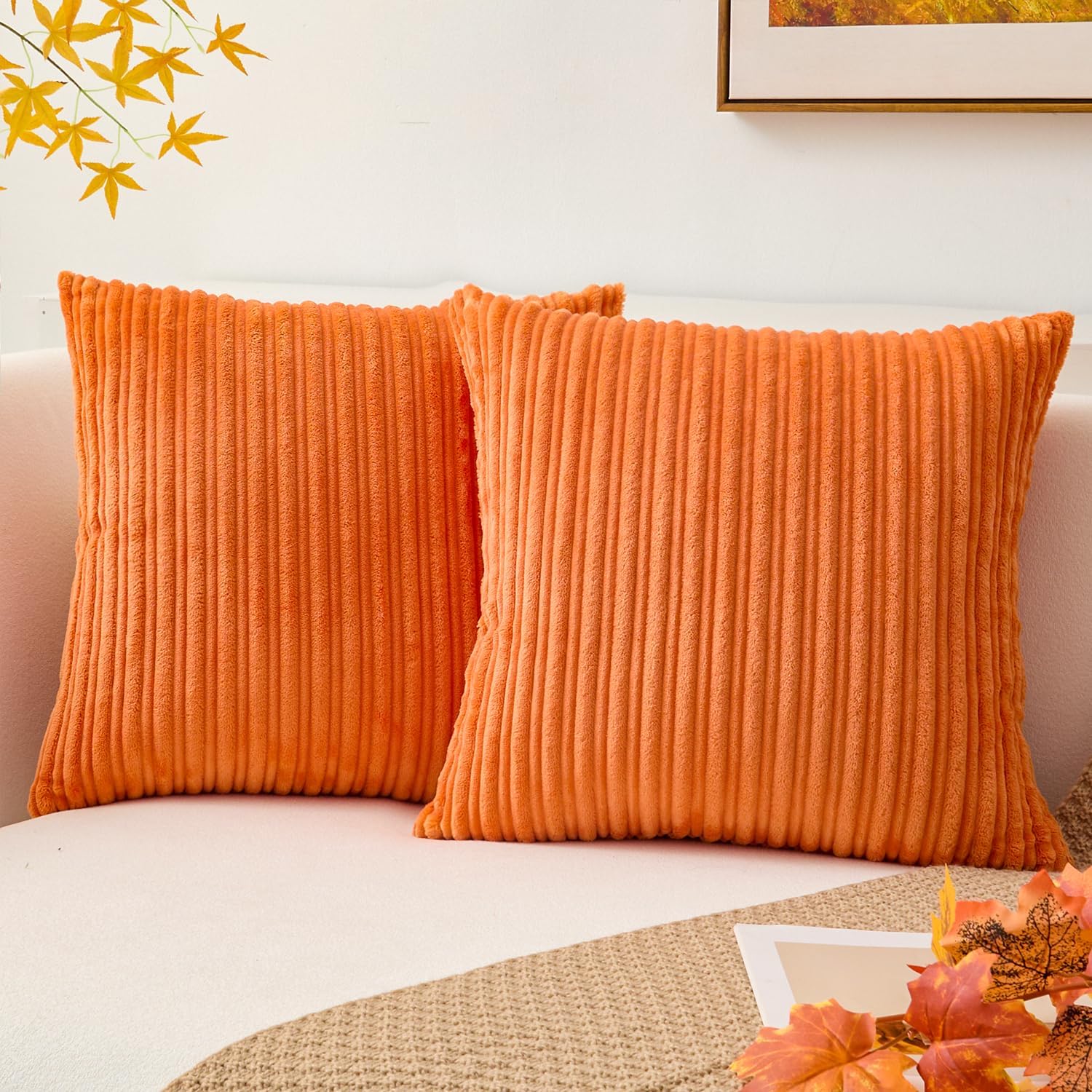 Lumbar Boho Beige Pillow Cover — 20" — 16" x 16" (Pack of 2)