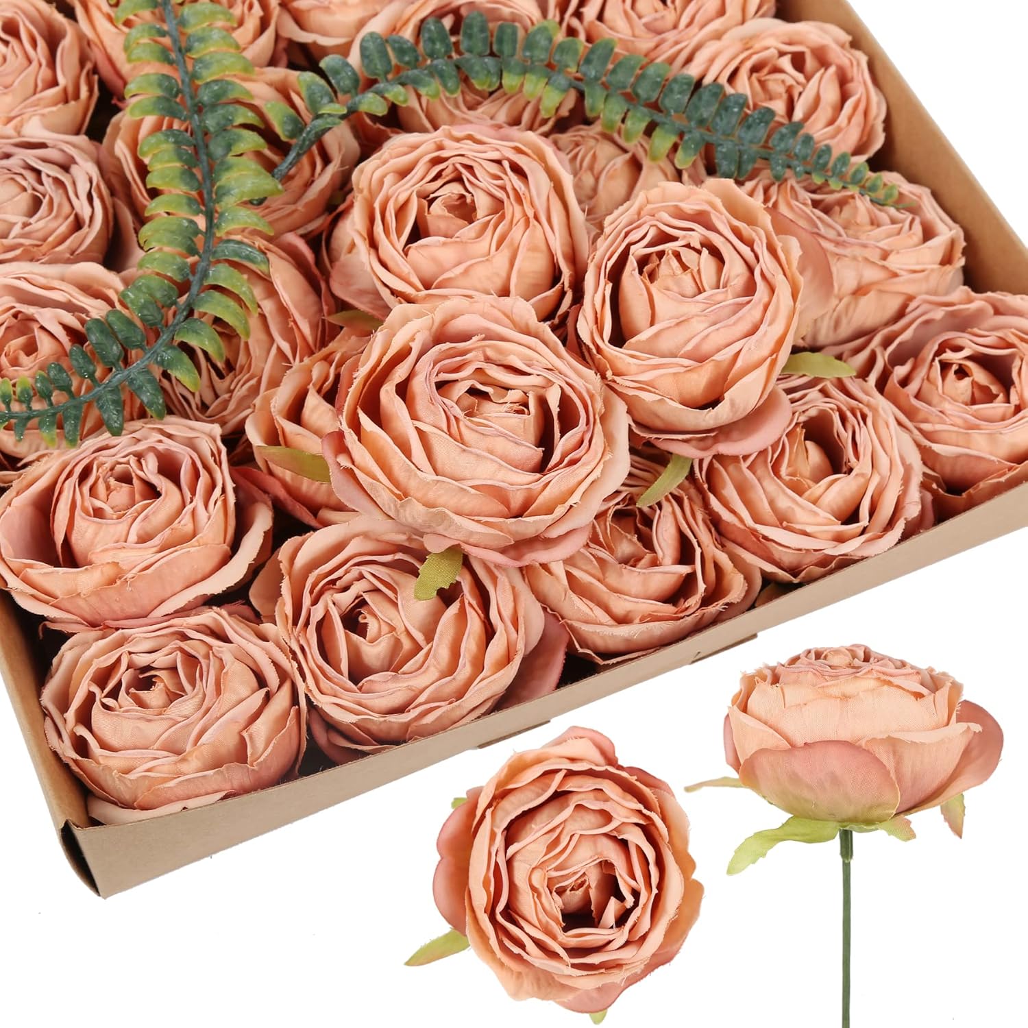 Vintage Brown Artificial Flowers — Coffee