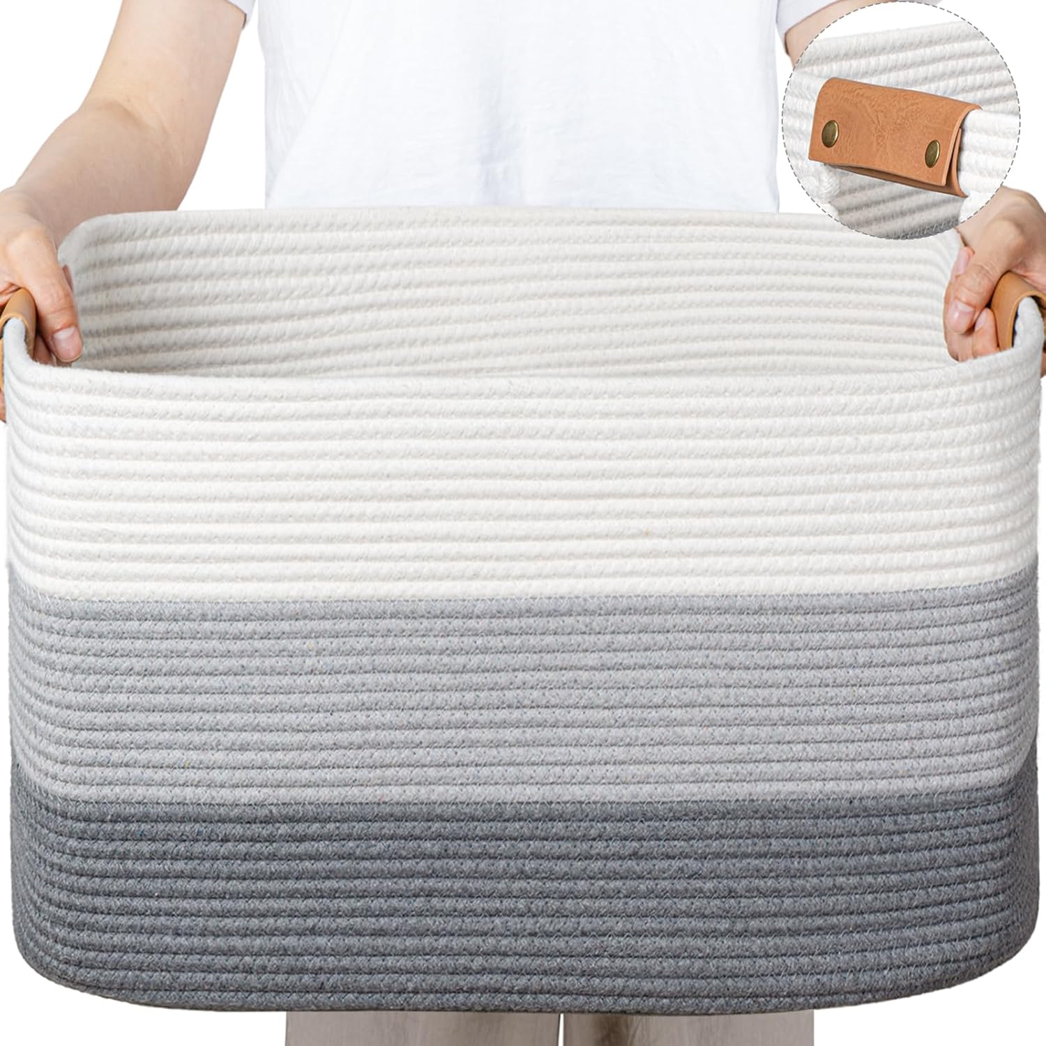 Boho Beige Throw Pillow — 22" — Gradient Grey