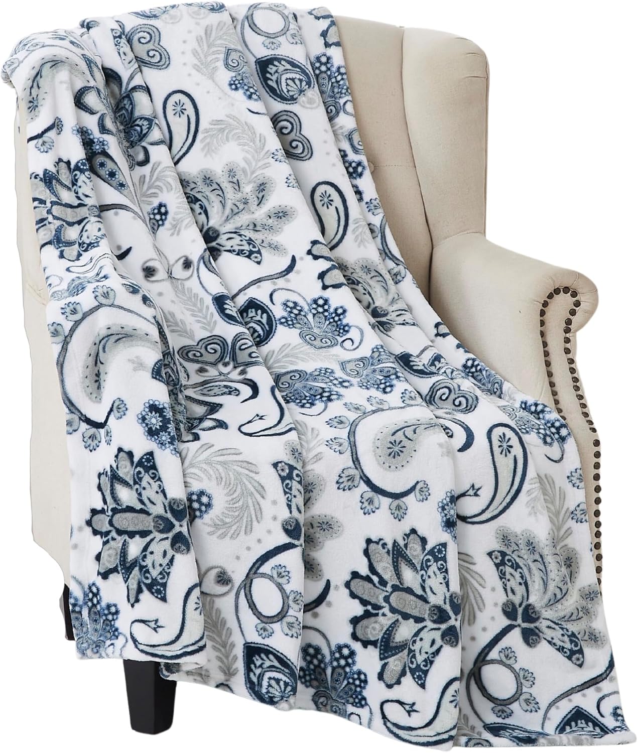 Luxe Blue Throw Pillow — 70" - View 6