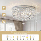 Round Luxe Black Chandelier — 15" - View 3