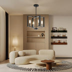 Adjustable Farmhouse Black Chandelier — 16.14" - View 7
