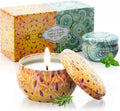 Soy Pink Scented Candle — Rosemary + Vanilla