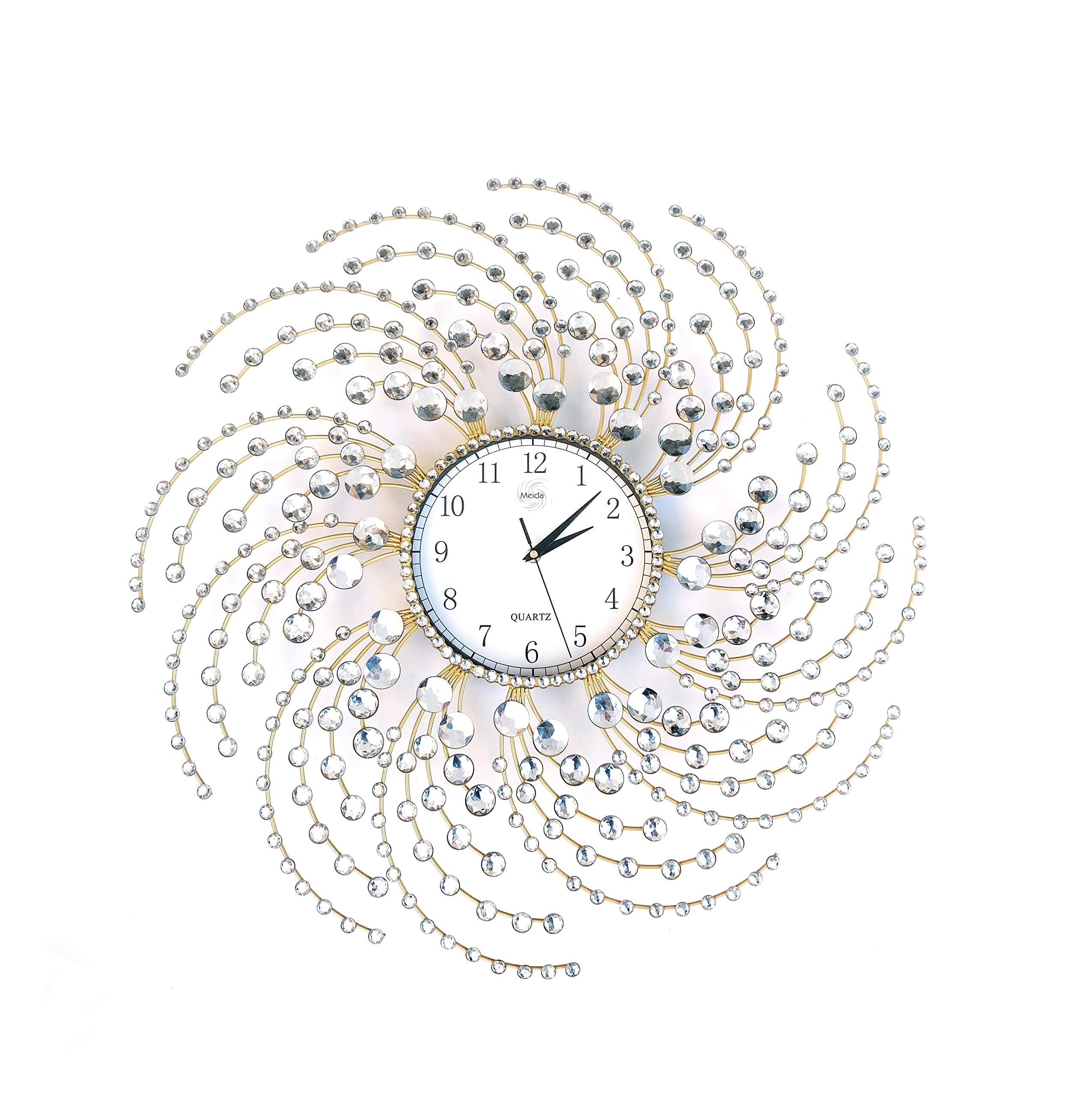 Battery Operated Luxe Glass Wall Clock