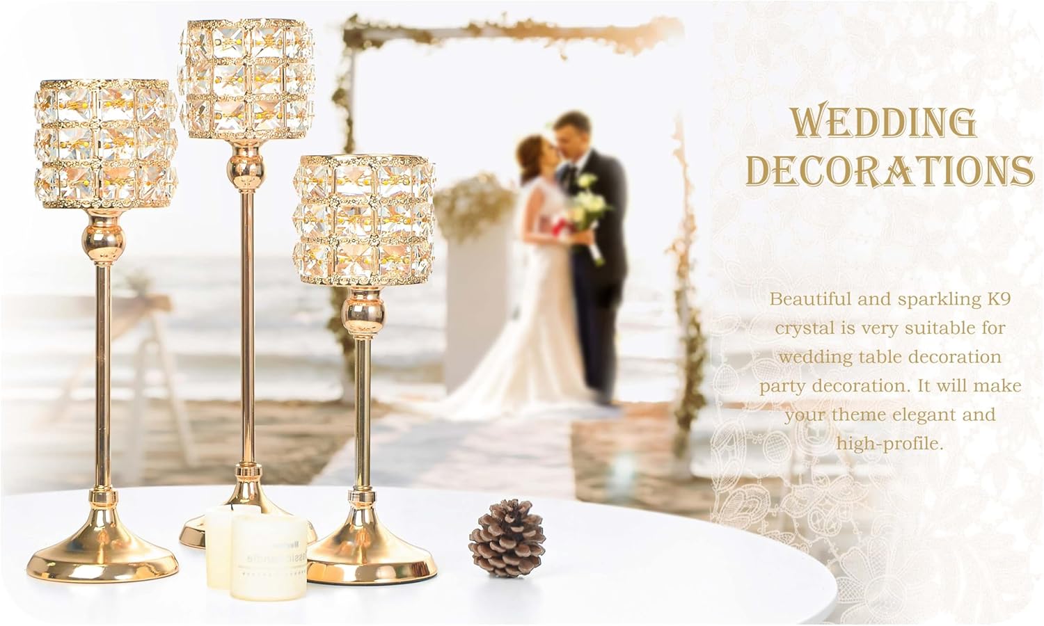 Luxe Gold Candle — Set of 3 - View 4