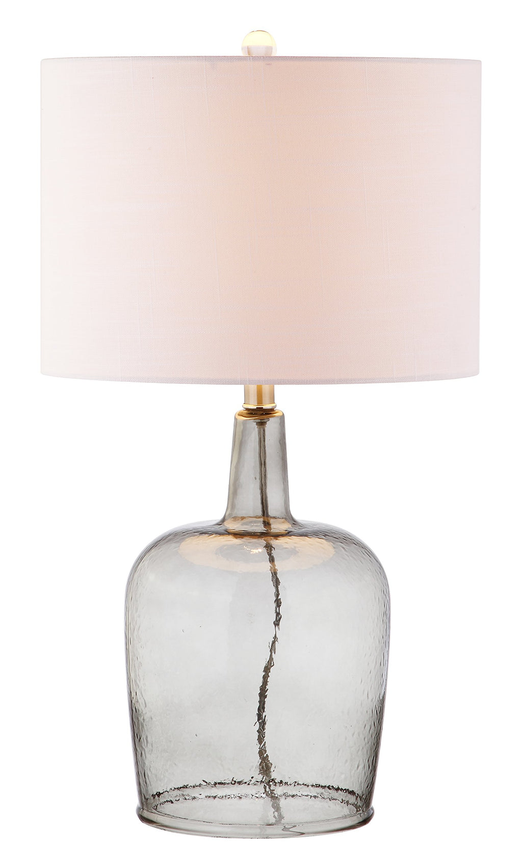 Linen Modern Glass Nightstand Lamp — 26"