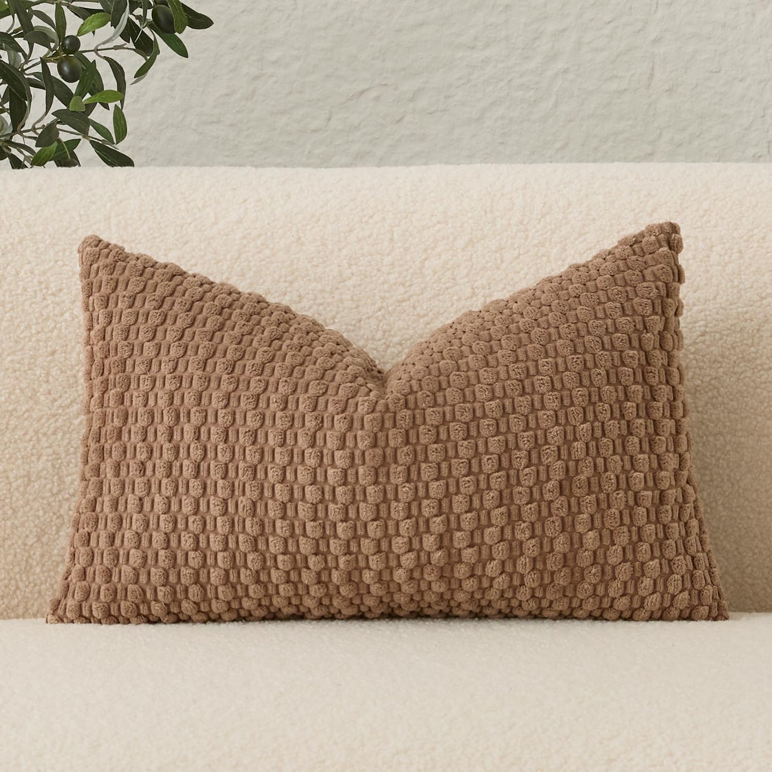 Lumbar Boho Beige Pillow Cover — 24" — 24" x 12" (Pack of 1)