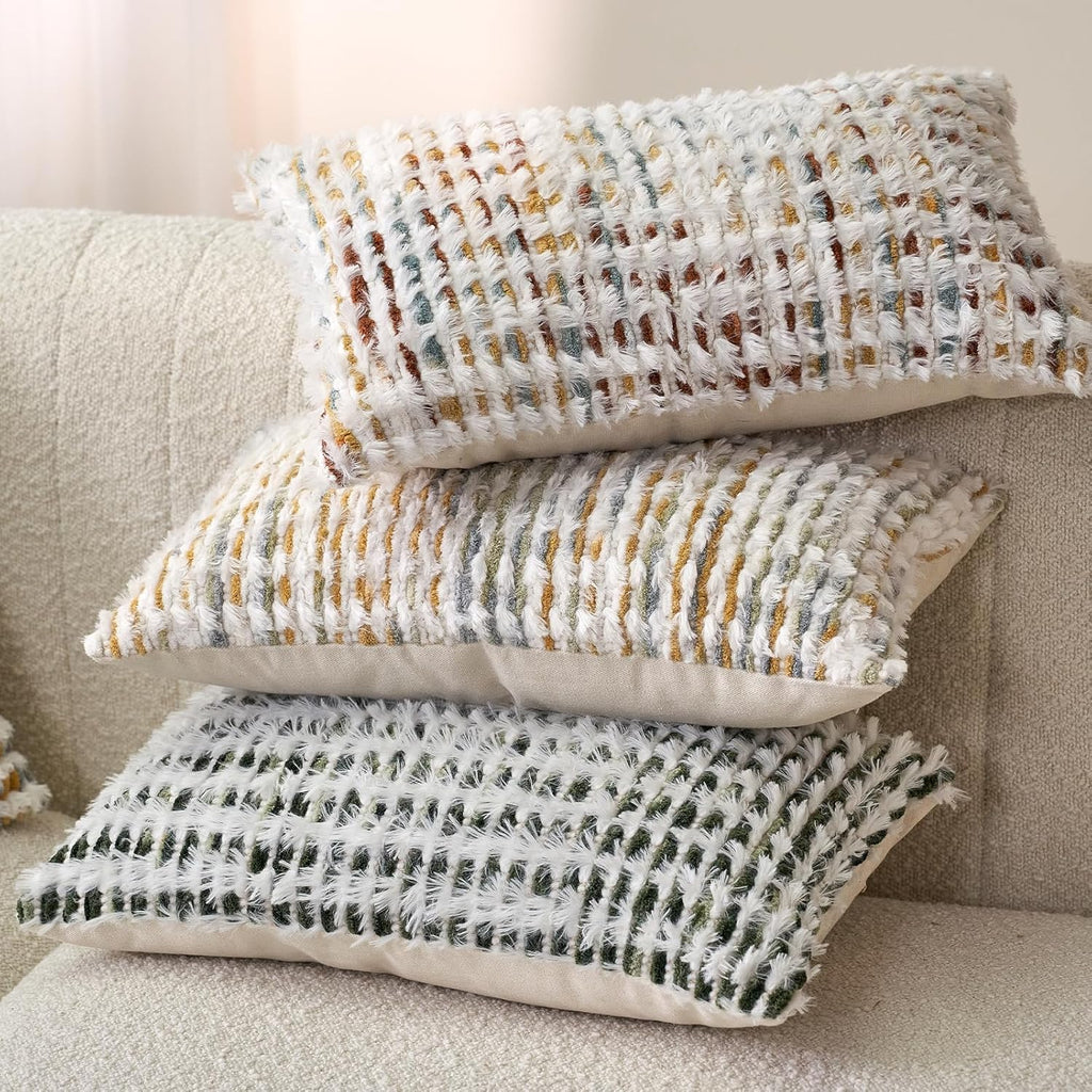 Tufted Boho Black Throw Pillow Cover — 20" - View 6