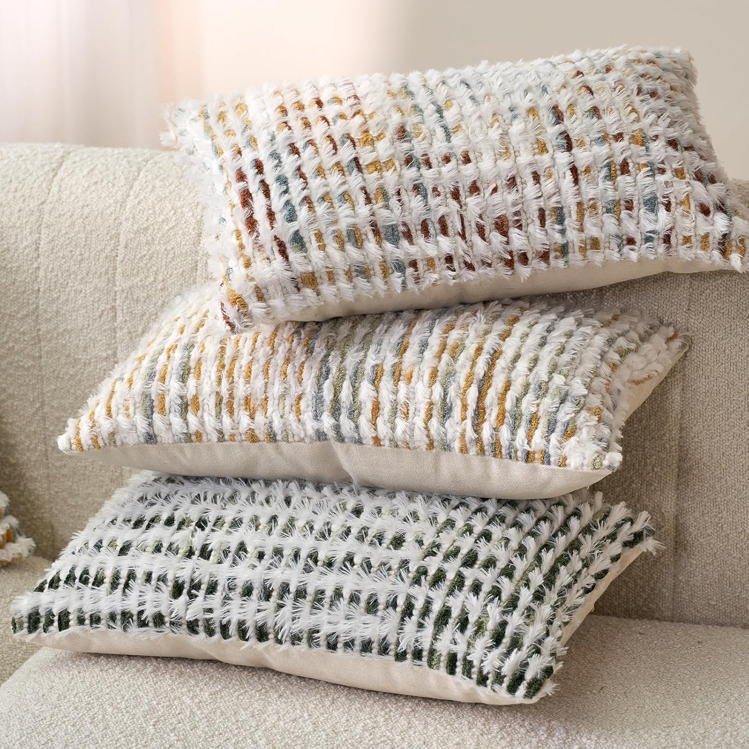 Tufted Boho Black Throw Pillow Cover — 20" - View 6