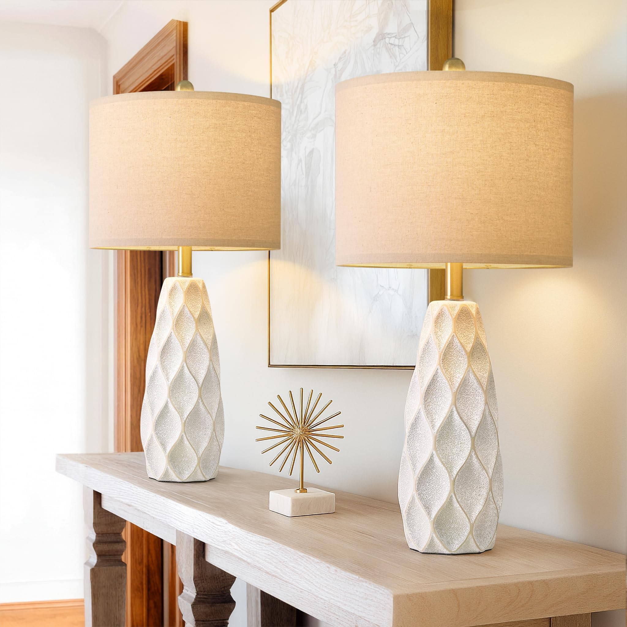 Vintage Boho Black Bedside Lamp — 27.5"