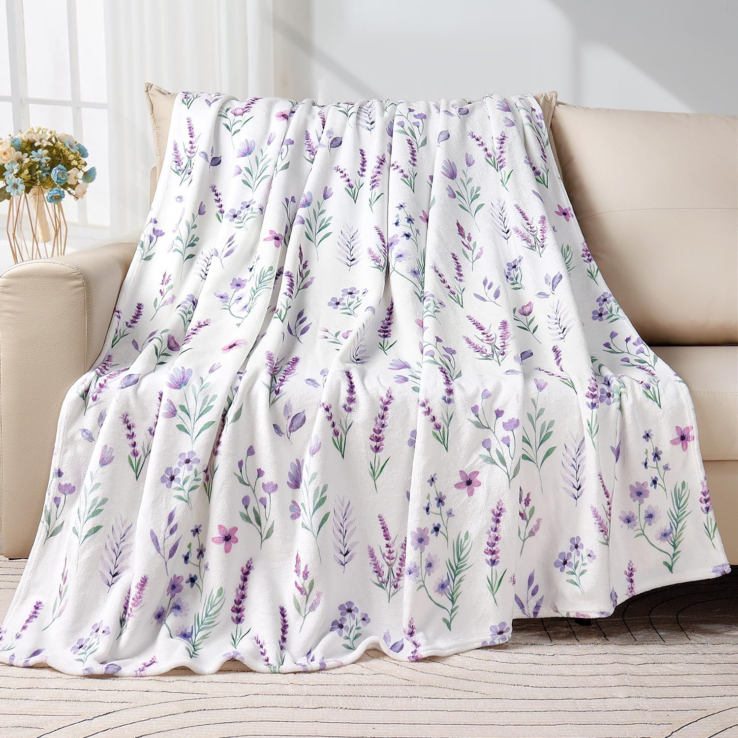 Purple Throw Pillow — 50" — 60" X 80"