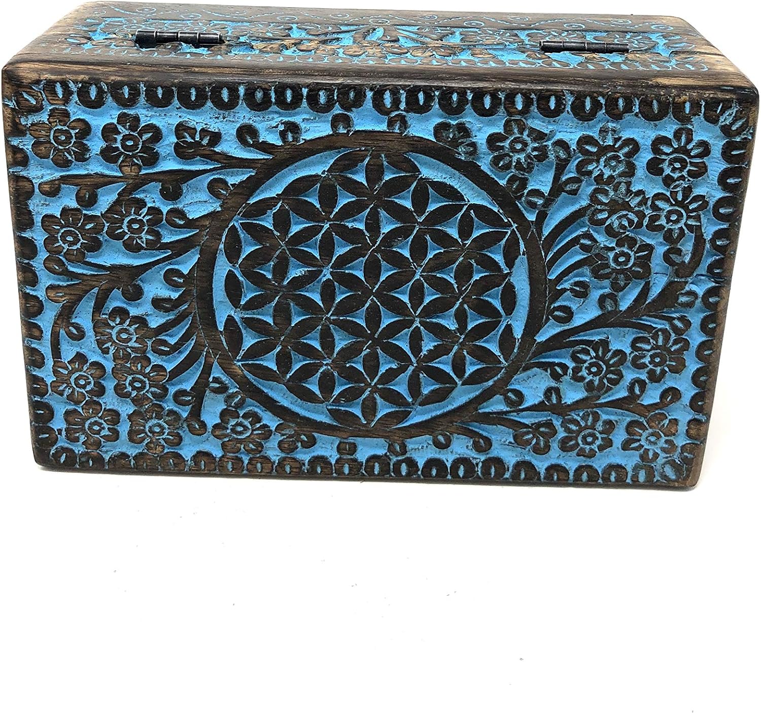 Hand-Carved Wood Home Decor — 5" — Flower of Life