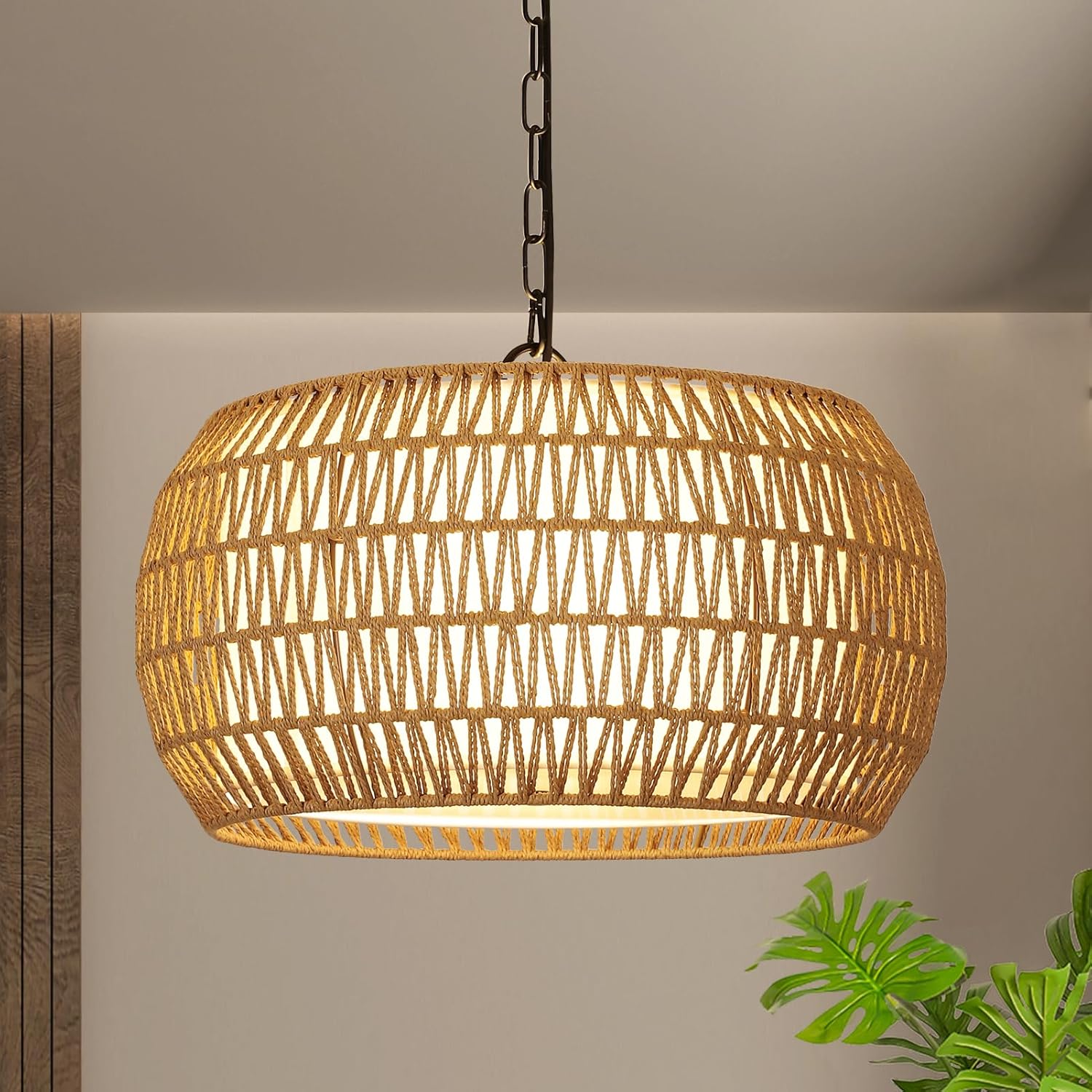 Boho Black Chandelier — Brown