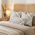 Boho Beige Throw Pillow Cover — 18" - View 9
