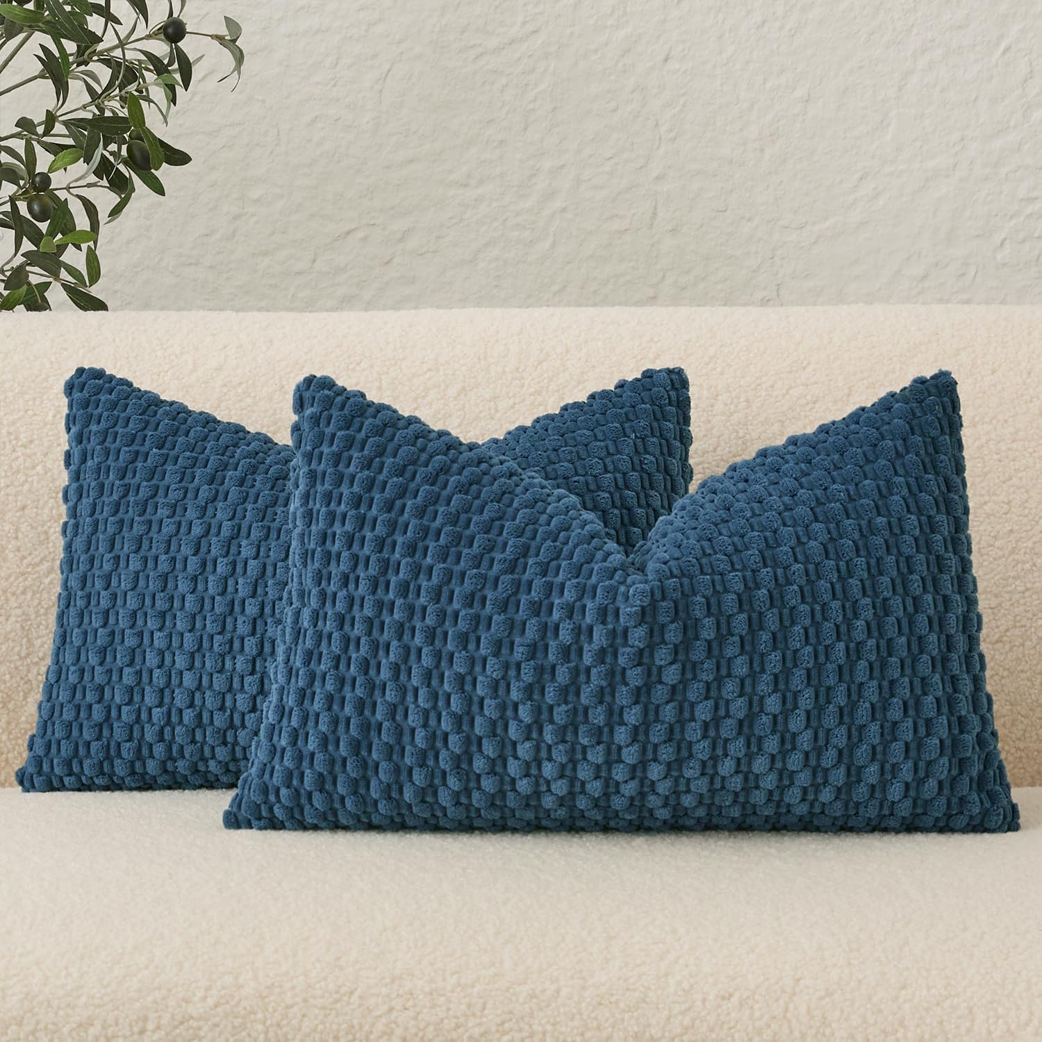 Lumbar Boho Beige Pillow Cover — 24" — 20" x 12" (Pack of 2)