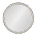 Round Farmhouse Brown Wall Mirror — 28"