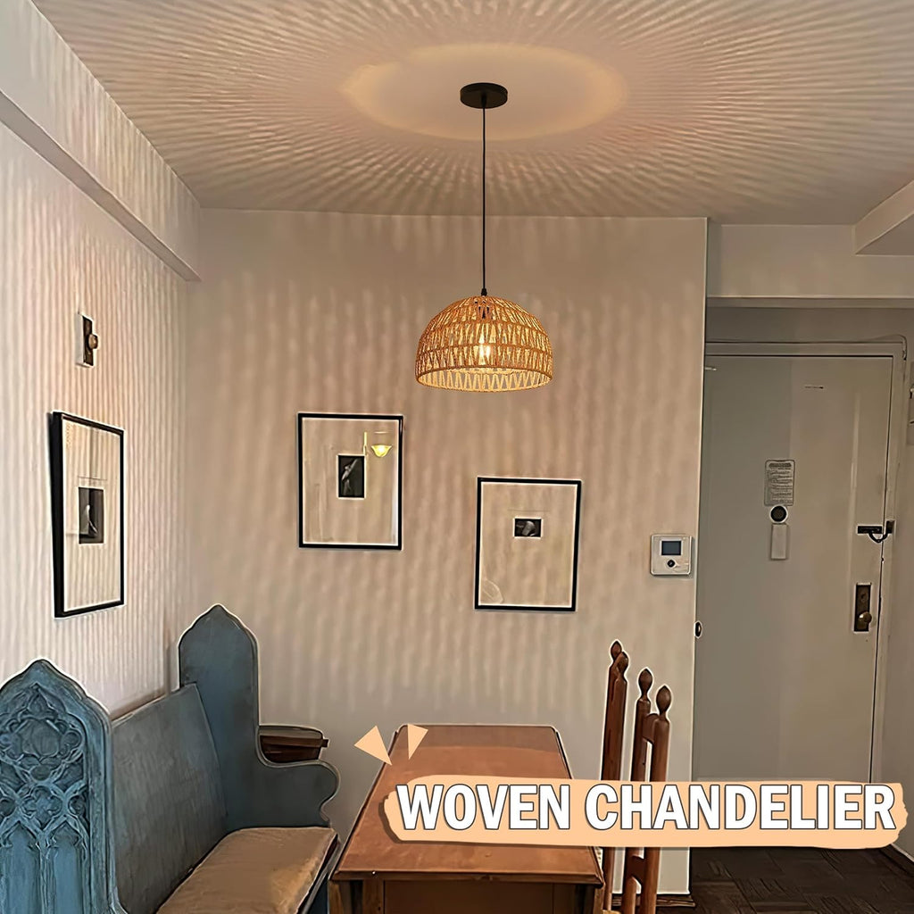 Boho Beige Chandelier — 12.2" - View 6