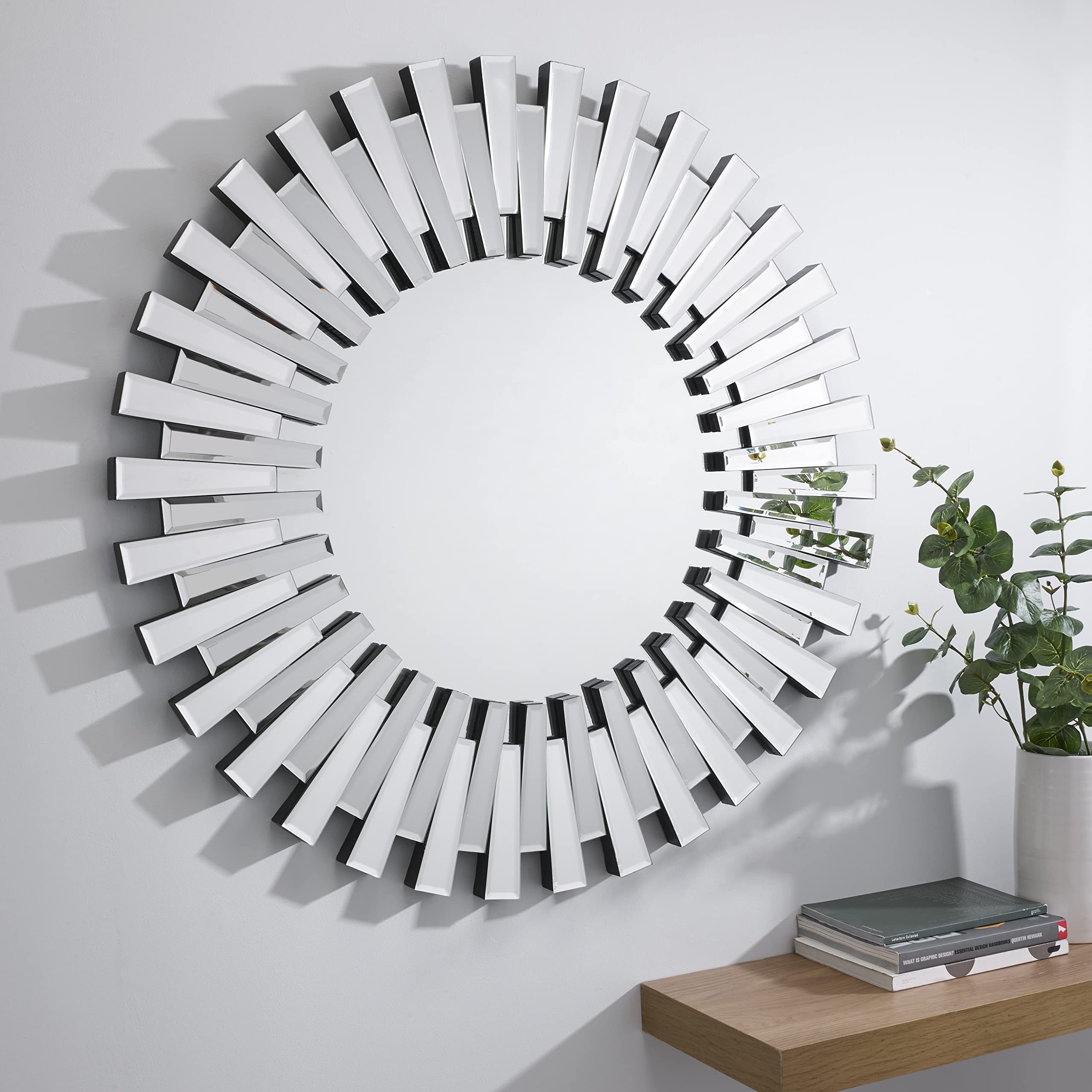 Round Modern Glass Wall Mirror — 23.6"