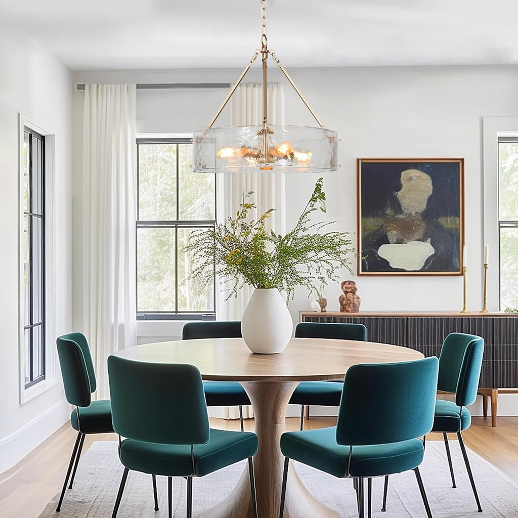 Luxe Metal Chandelier — 4-Light - View 2