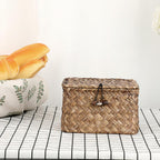 Handwoven Boho Brown Storage Basket - View 5