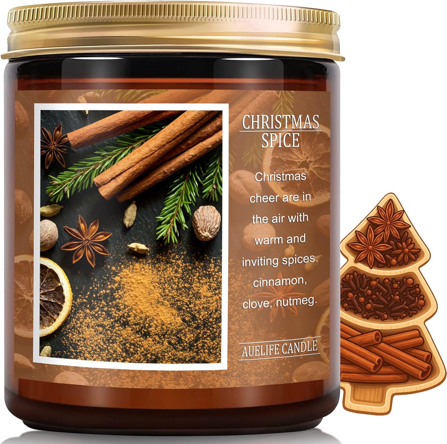 Soy Wax Scented Candle — Set of 4 — Christmas Spice