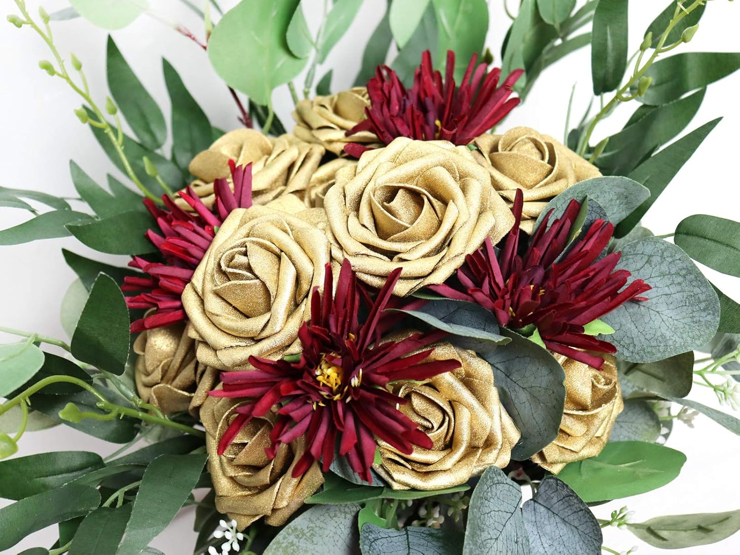 Luxe Blue Artificial Flowers — 3" - View 4