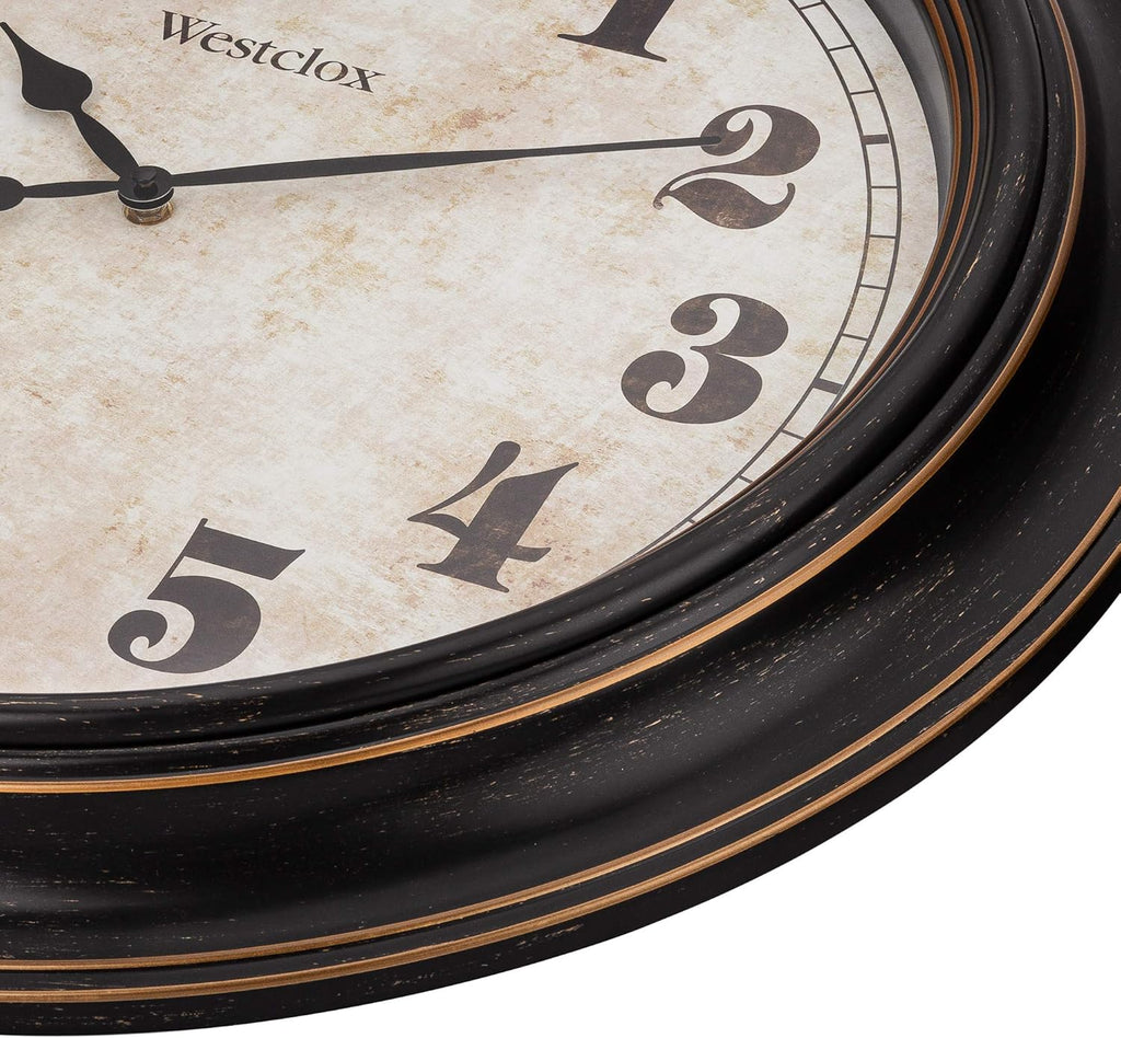 Battery-Operated Farmhouse Black Wall Clock — 24" - View 4