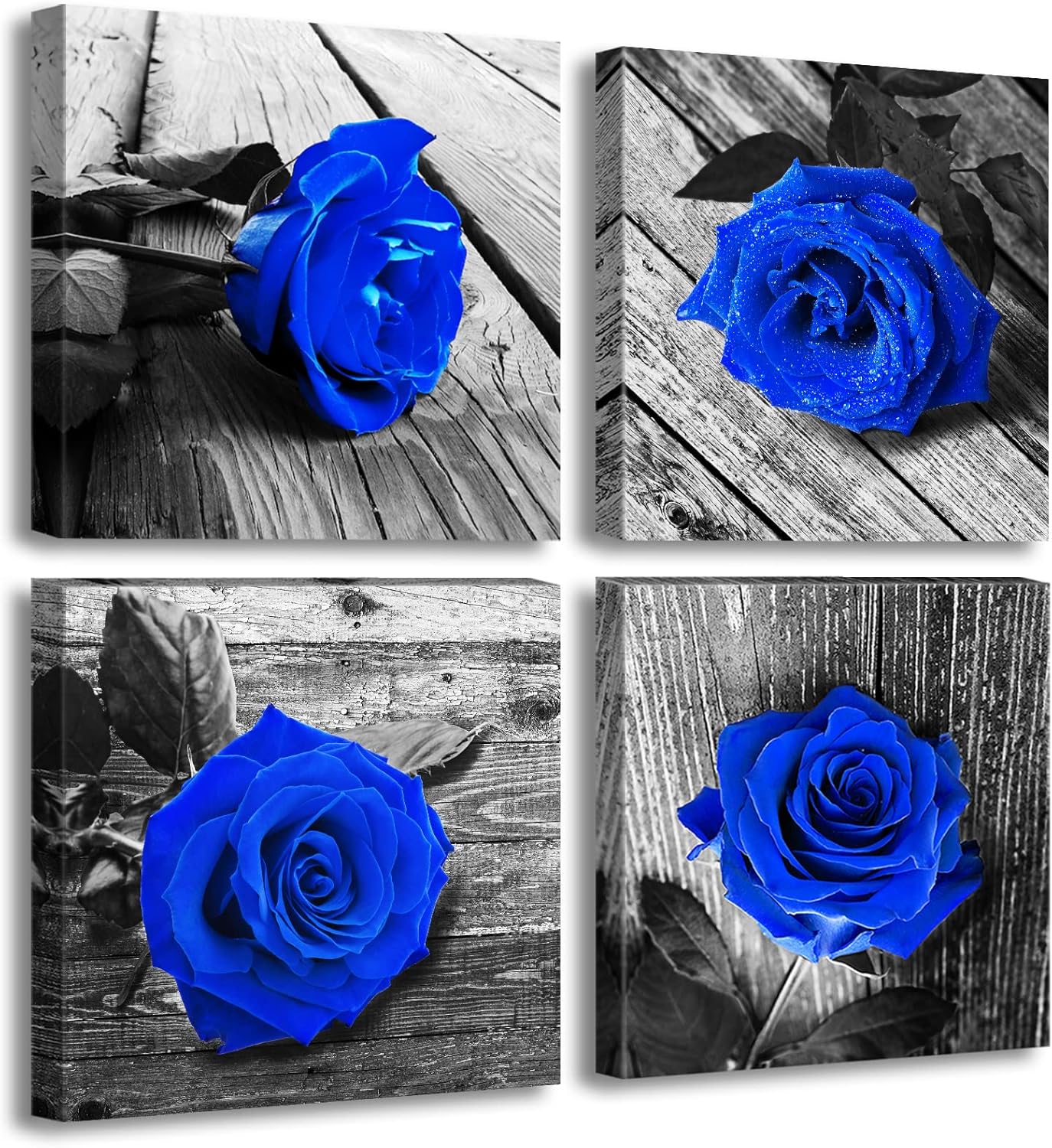 Framed Farmhouse Blue Wall Decor — 12" — 12"L x 12"W
