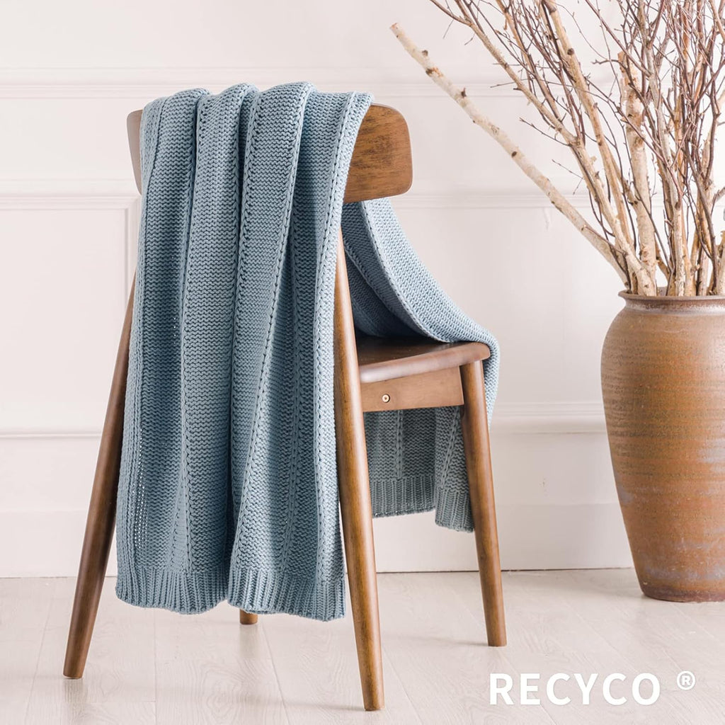 Knit Beige Throw Pillow — 50" - View 6