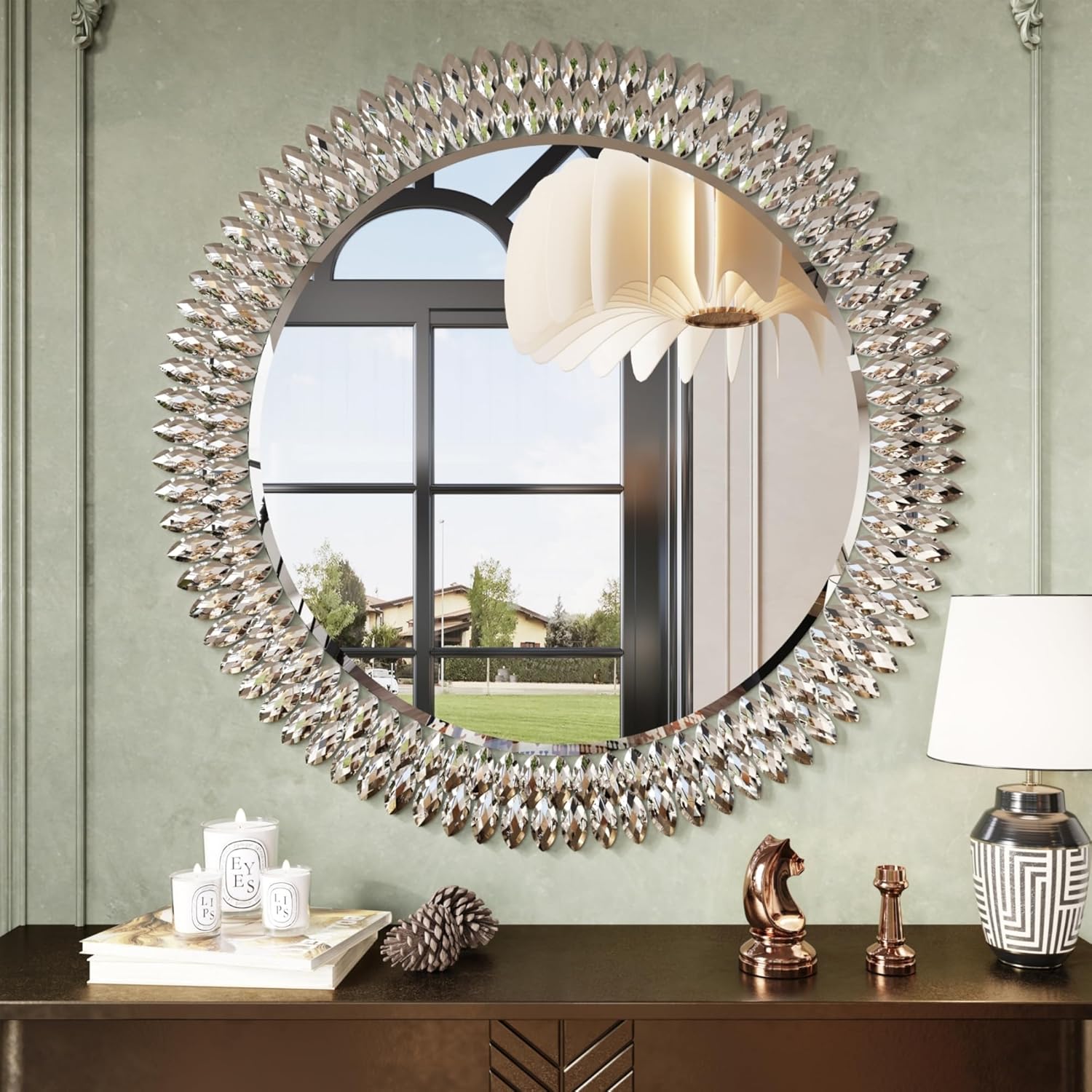 Beveled Luxe Glass Wall Mirror — 26" — 36"L x 36"W