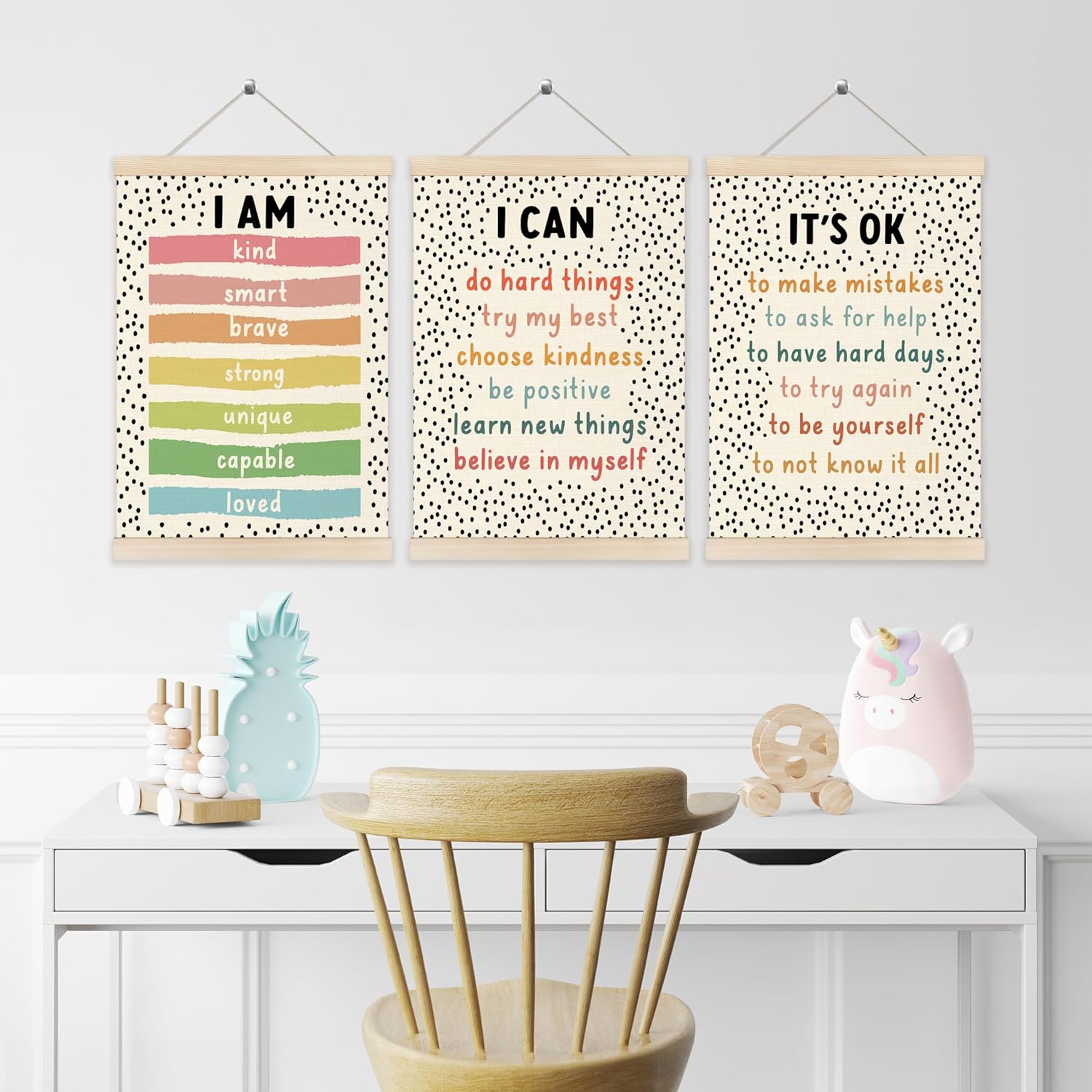 Framed Boho Fabric Wall Decor — 16" - View 4