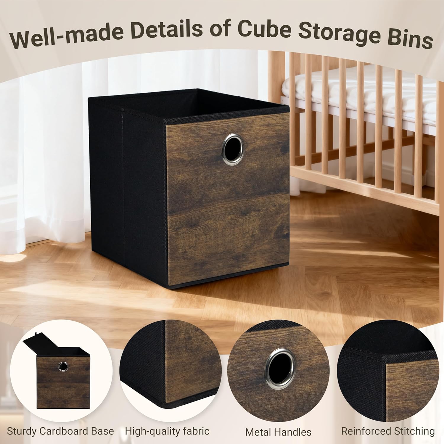 Wood Storage Bin — 6" - View 5