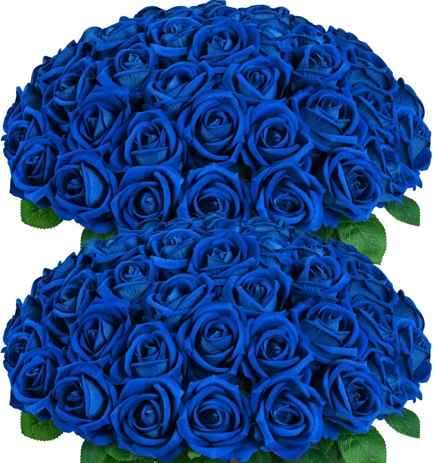 Velvet Luxe Black Artificial Flowers — Blue