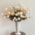 Beige Artificial Flowers — 20" — White Yellow