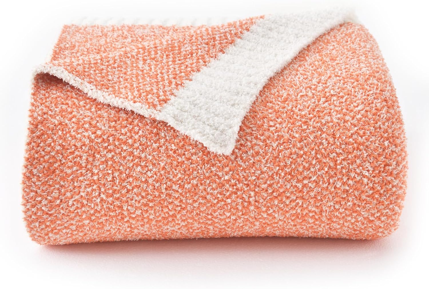 Knit Beige Throw Pillow — 50" — Orange
